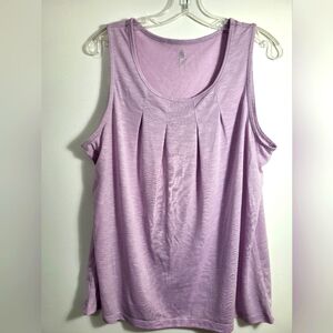 GAIAM light purple scoop neck sleeveless tunic women's XL  #1995